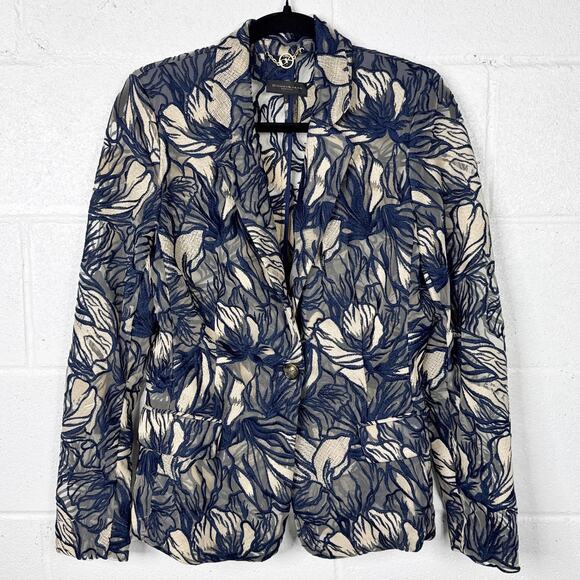 Donna Karan New York Floral Embroidered Blazer - Picture 1 of 9